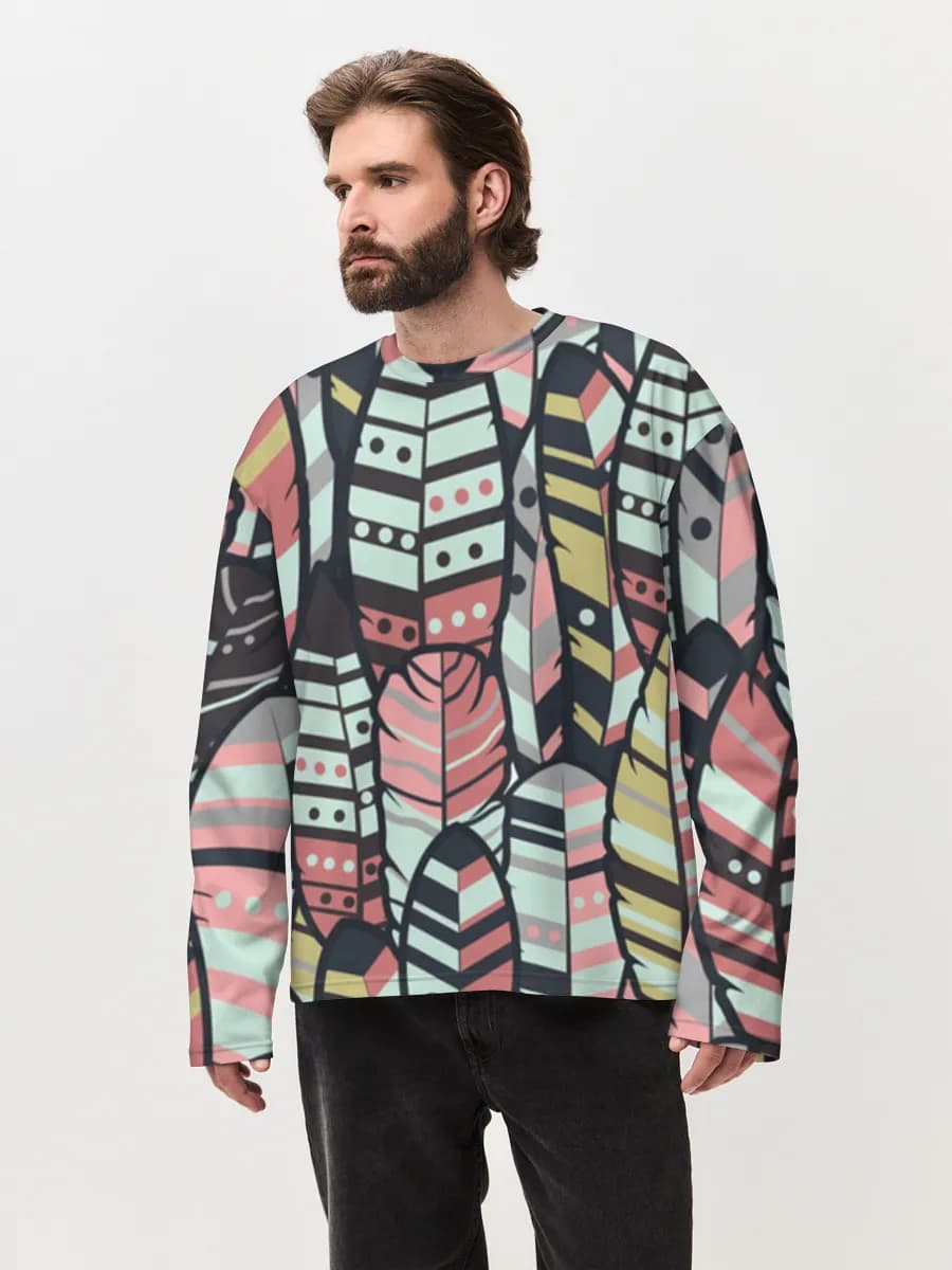 Men's oversized cotton long sleeve