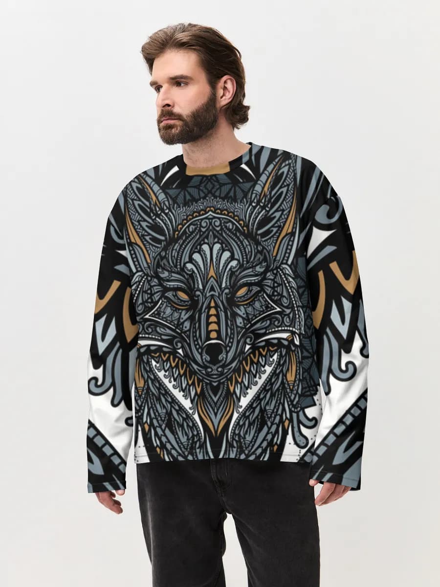 Men's oversized cotton long sleeve
