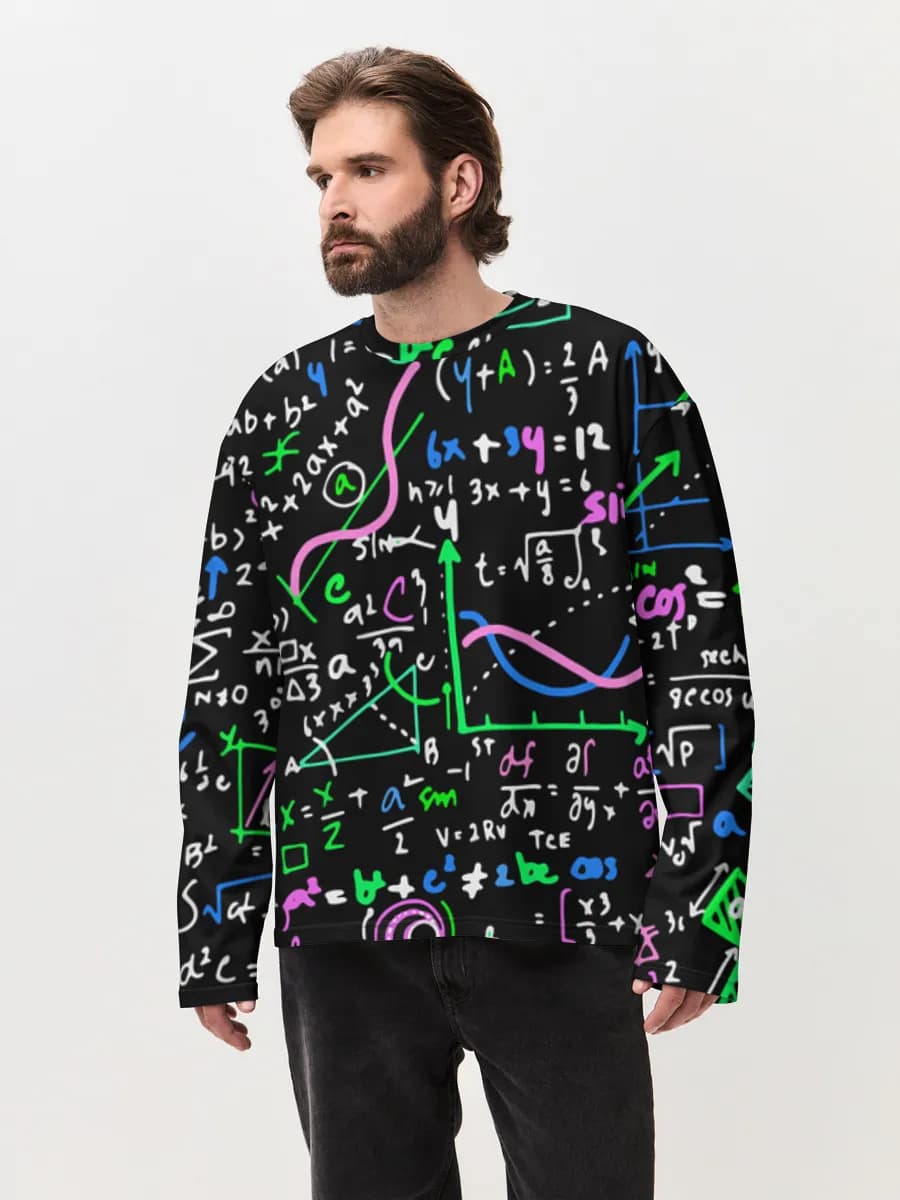 Men's oversized cotton long sleeve