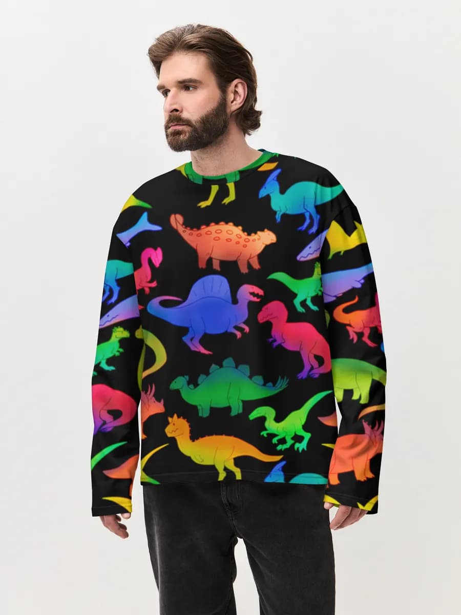 Men's oversized cotton long sleeve