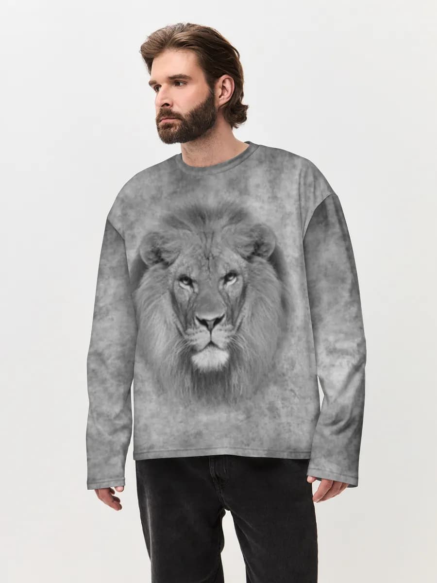 Men's oversized cotton long sleeve