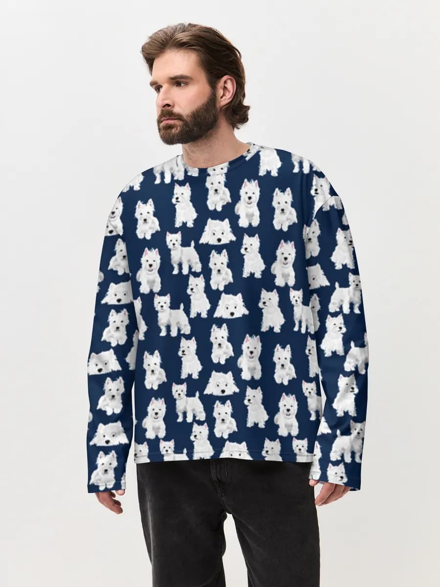 Men's oversized cotton long sleeve
