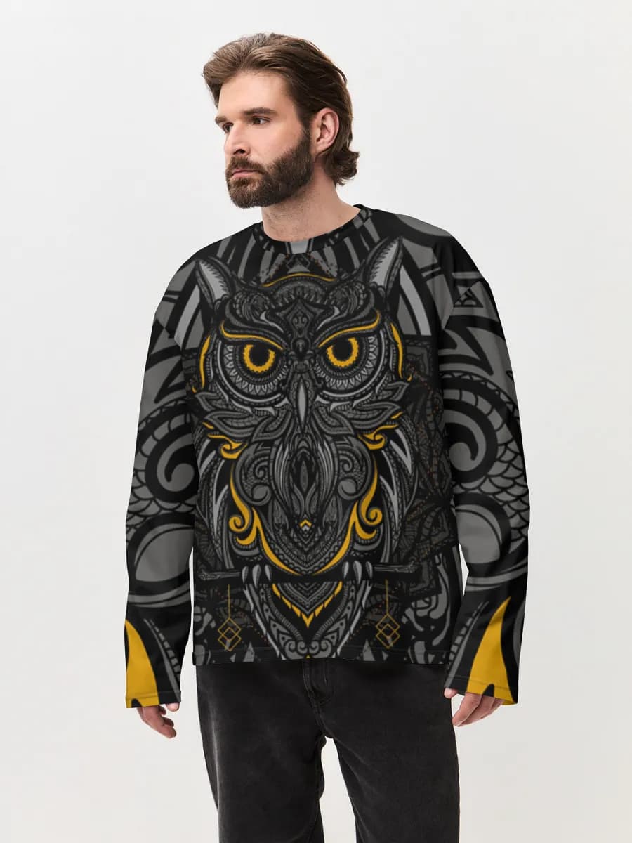 Men's oversized cotton long sleeve