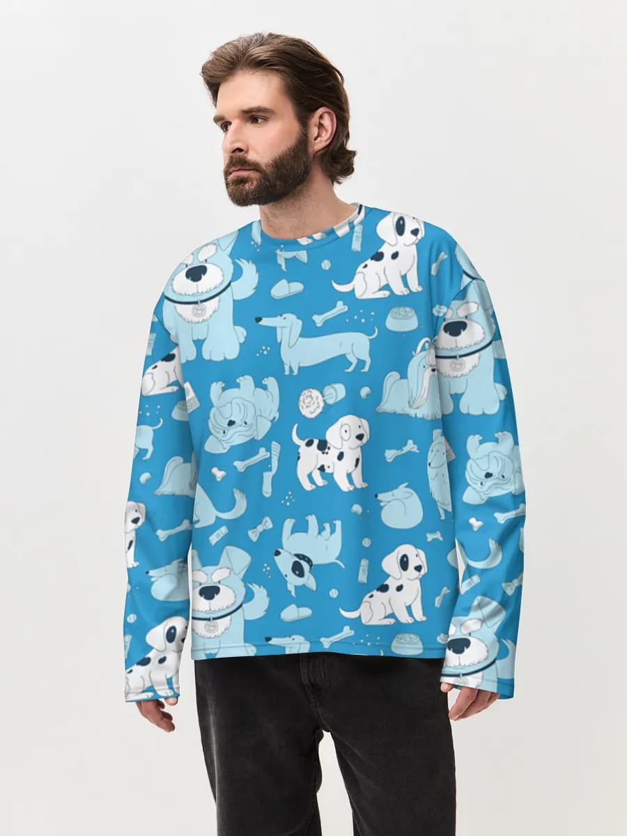 Men's oversized cotton long sleeve