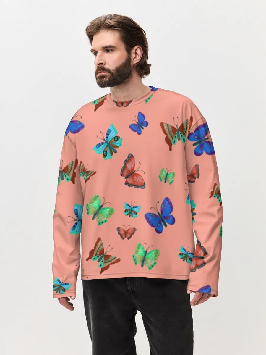 Men's oversized cotton long sleeve