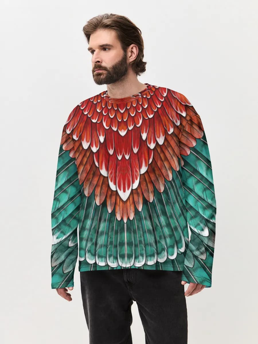 Men's oversized cotton long sleeve