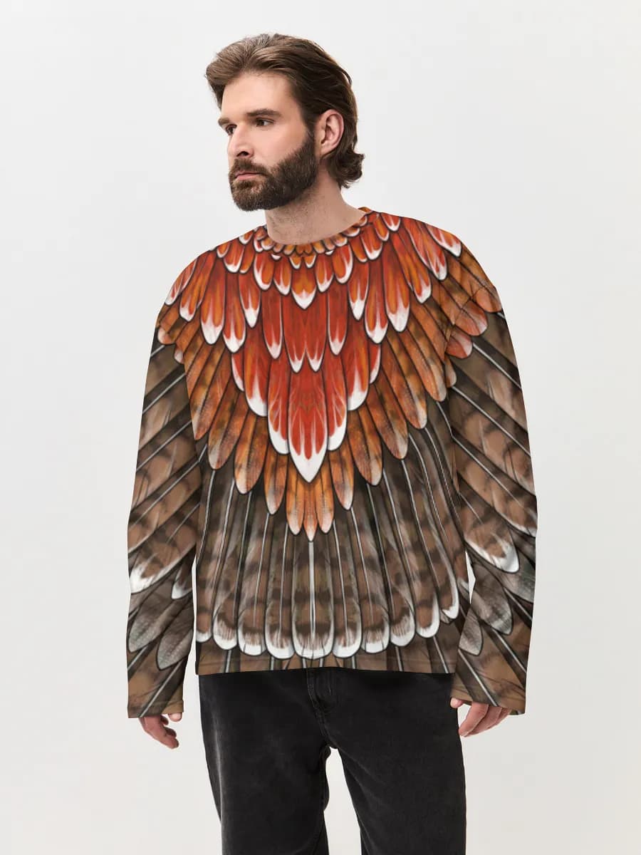 Men's oversized cotton long sleeve