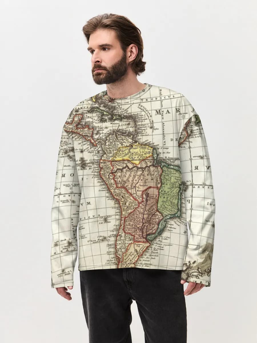 Men's oversized cotton long sleeve
