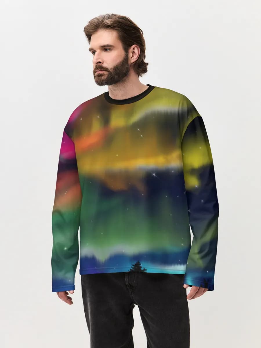 Men's oversized cotton long sleeve