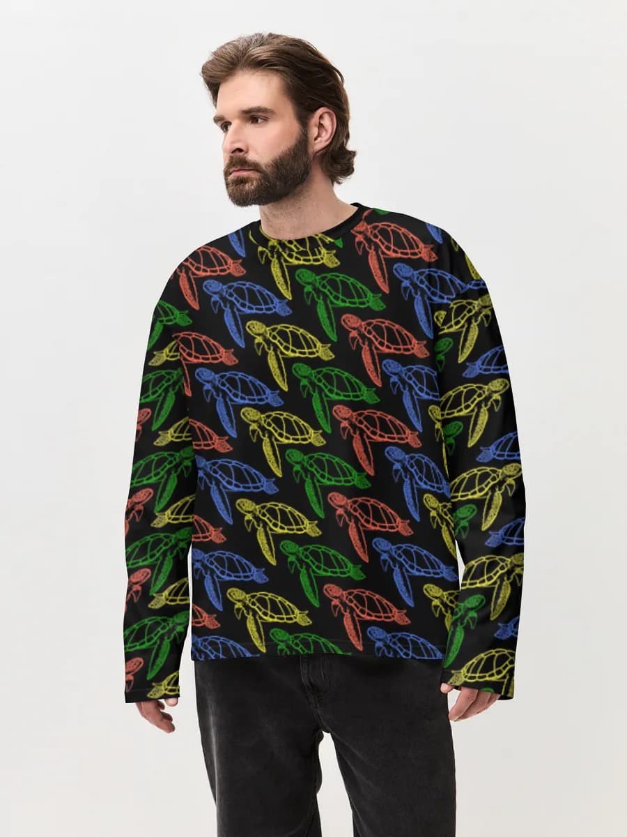 Men's oversized cotton long sleeve
