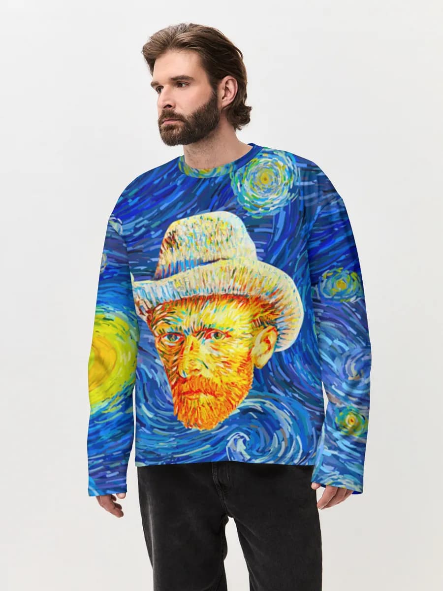 Men's oversized cotton long sleeve