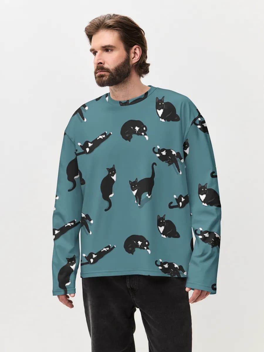 Men's oversized cotton long sleeve