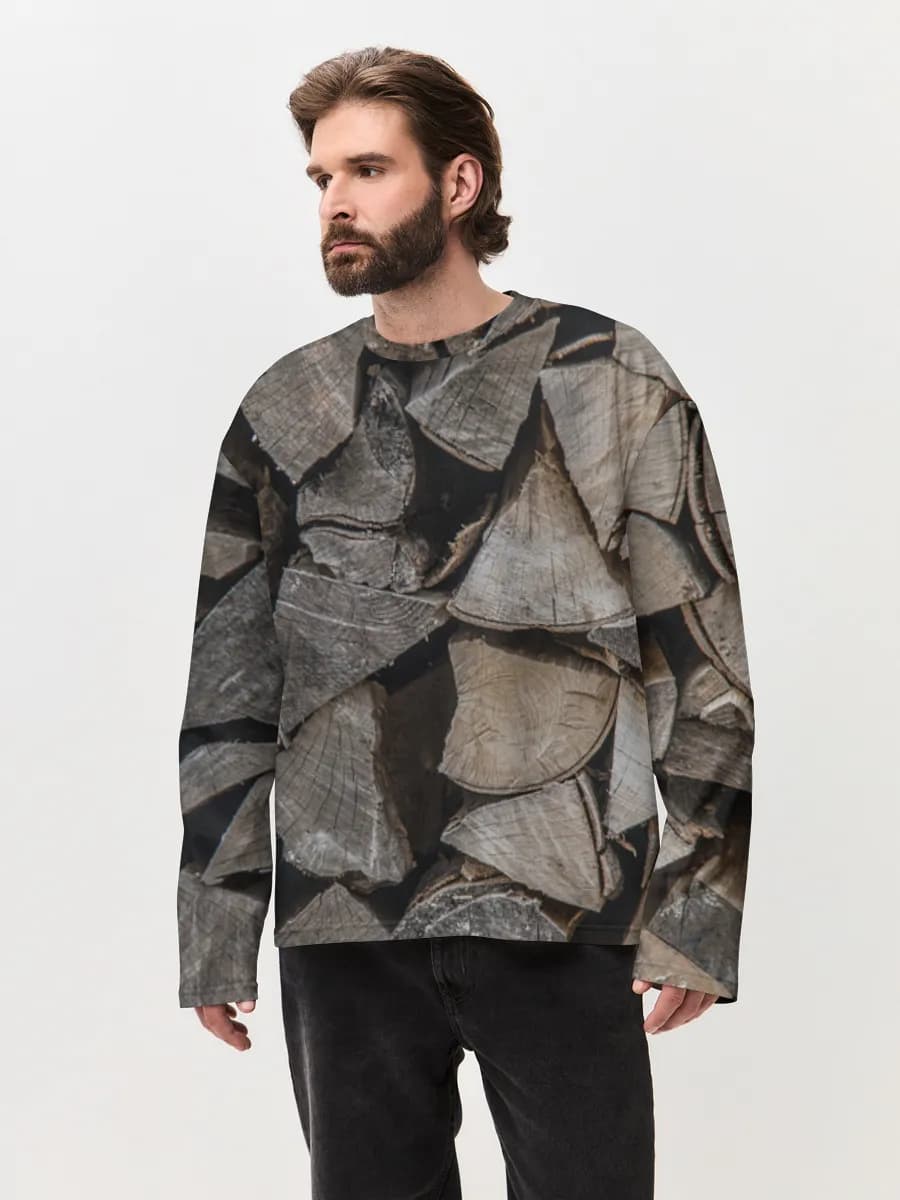 Men's oversized cotton long sleeve