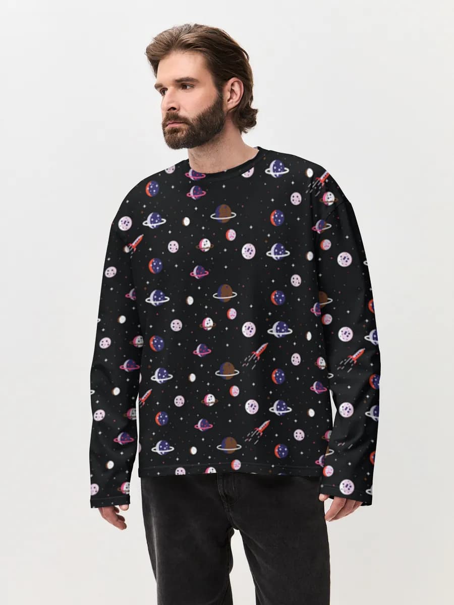 Men's oversized cotton long sleeve