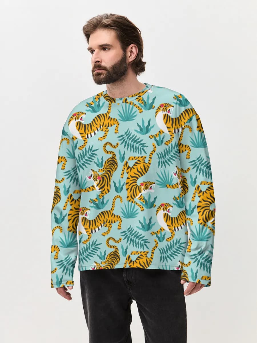 Men's oversized cotton long sleeve