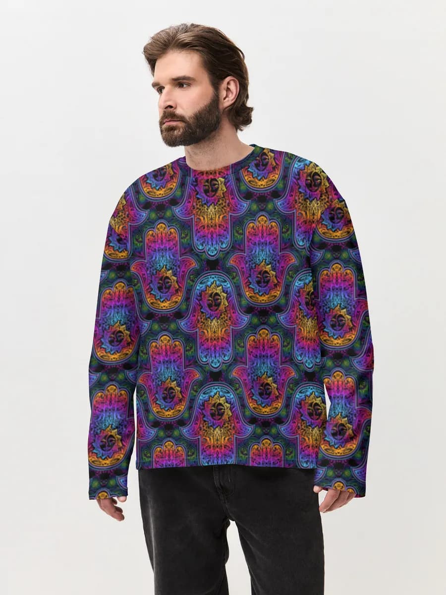 Men's oversized cotton long sleeve