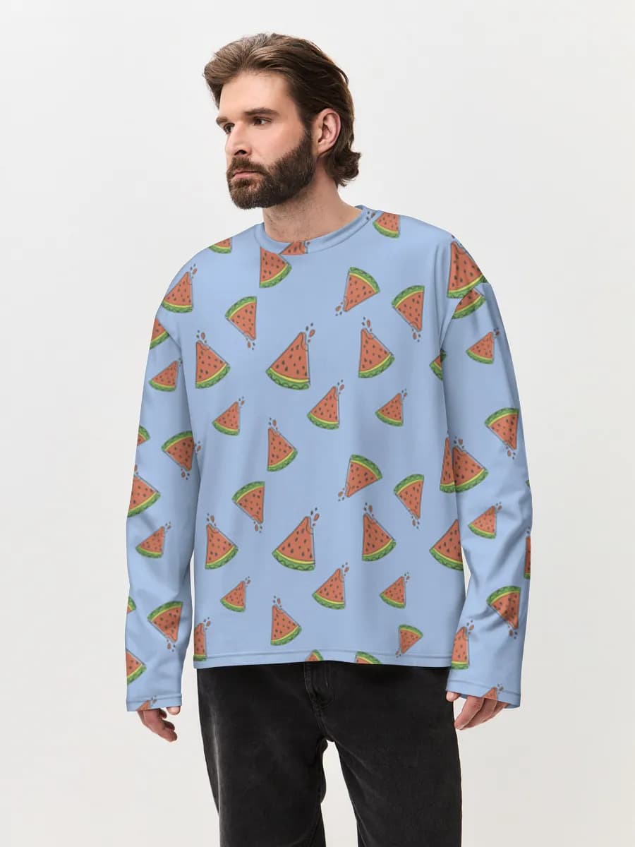 Men's oversized cotton long sleeve