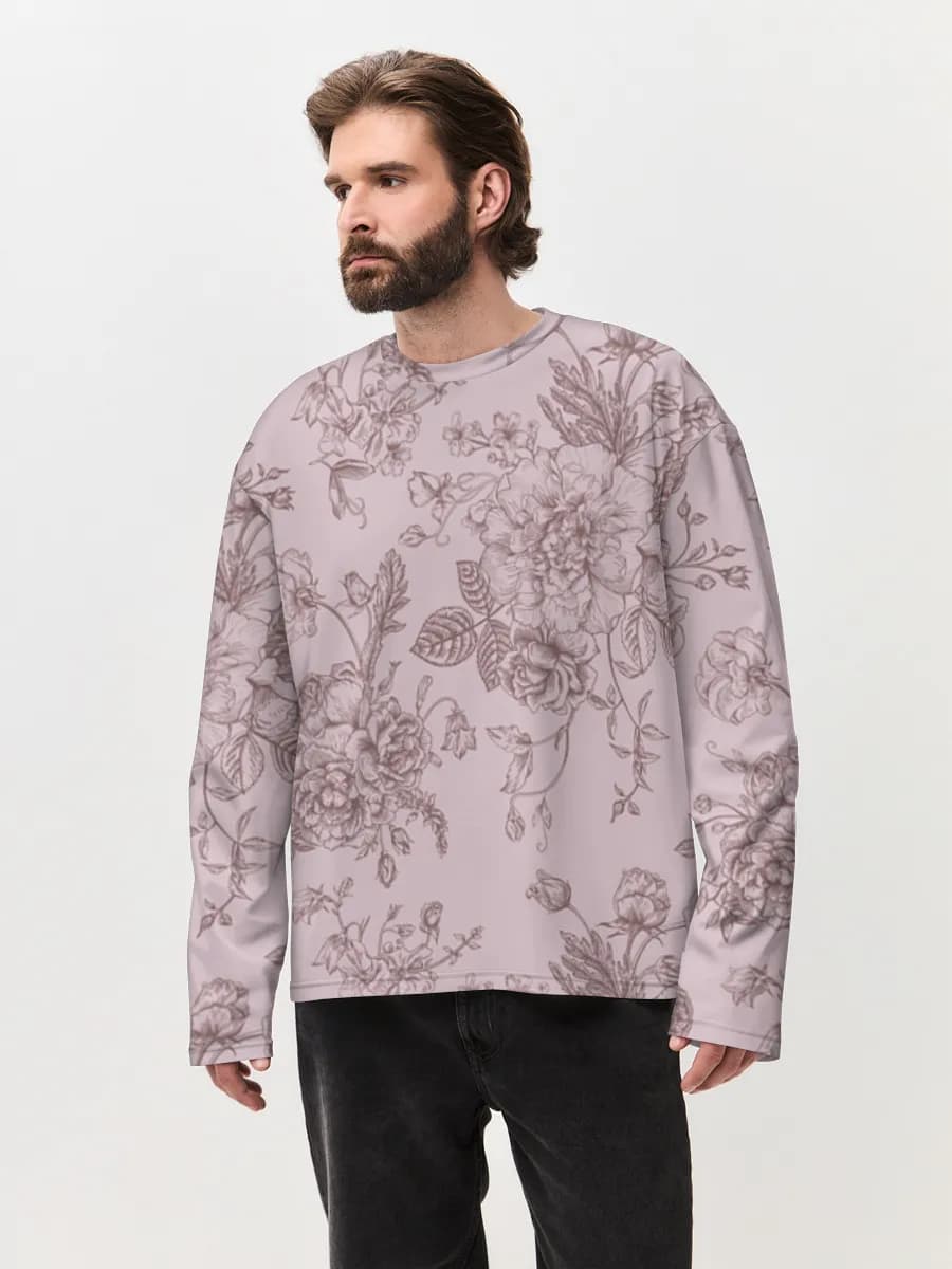 Men's oversized cotton long sleeve