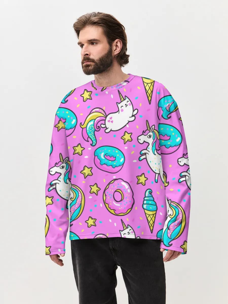 Men's oversized cotton long sleeve