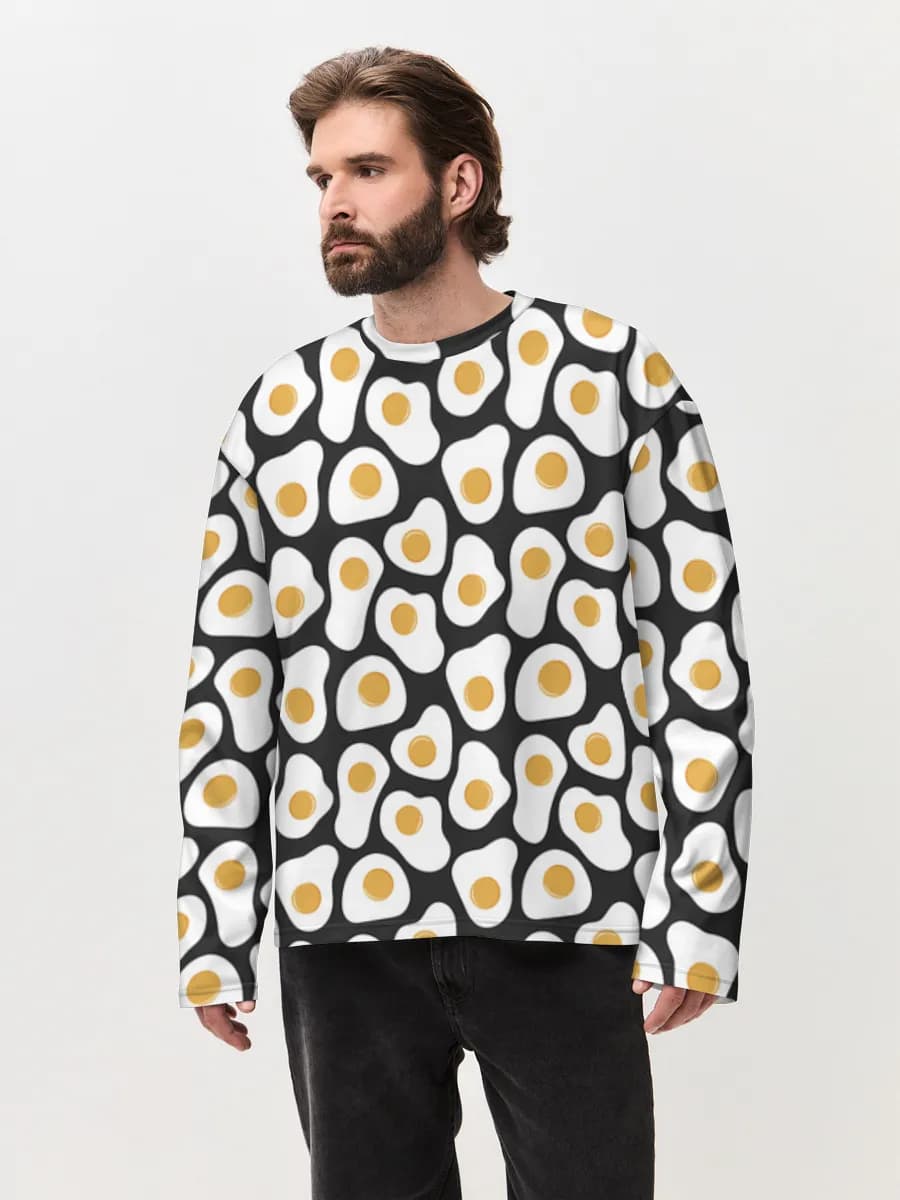 Men's oversized cotton long sleeve
