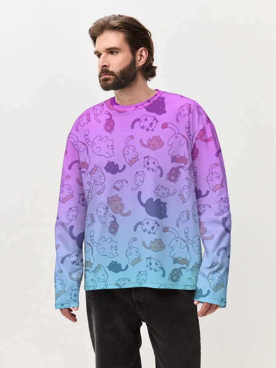 Men's oversized cotton long sleeve