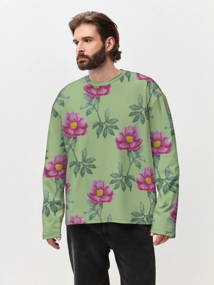Men's oversized cotton long sleeve