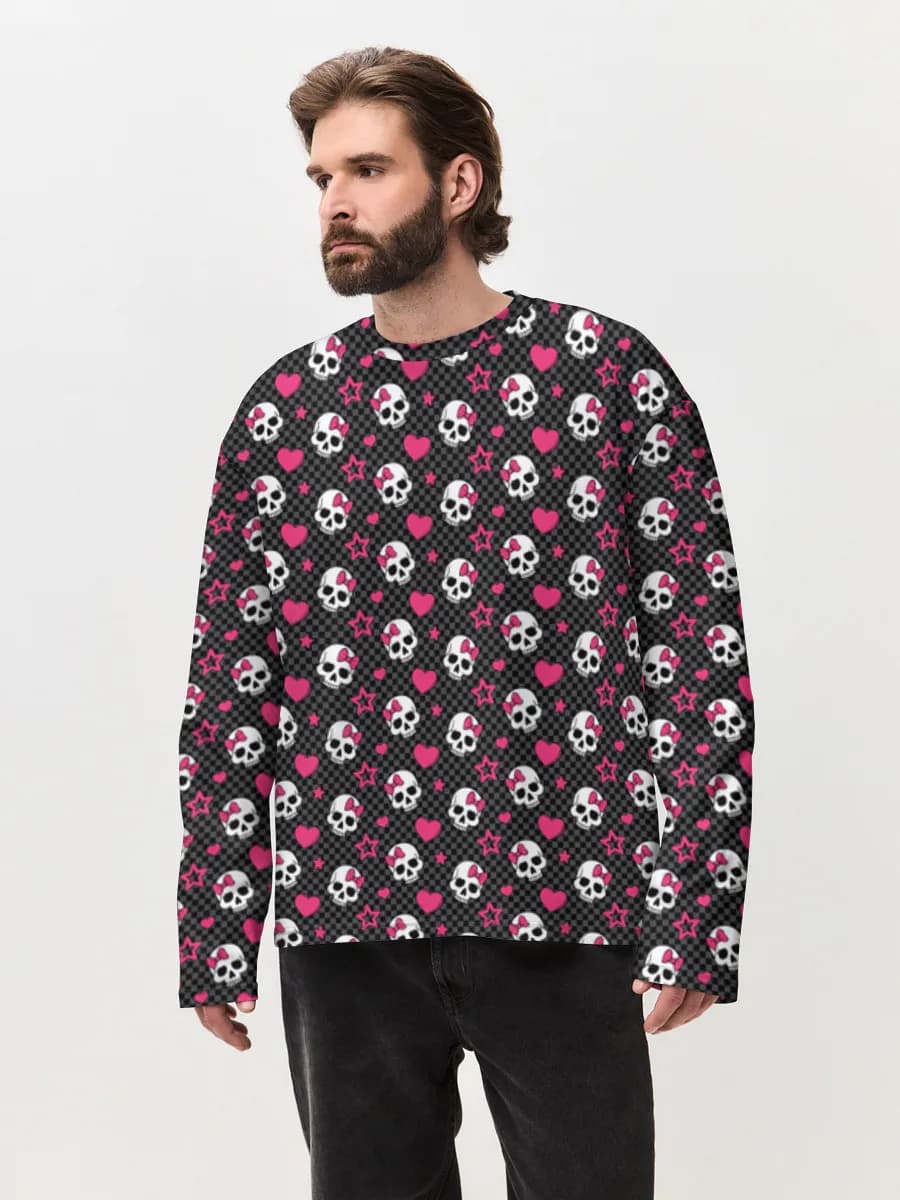 Men's oversized cotton long sleeve