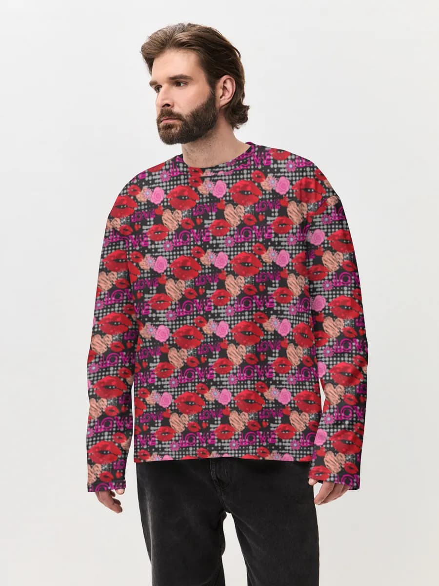 Men's oversized cotton long sleeve