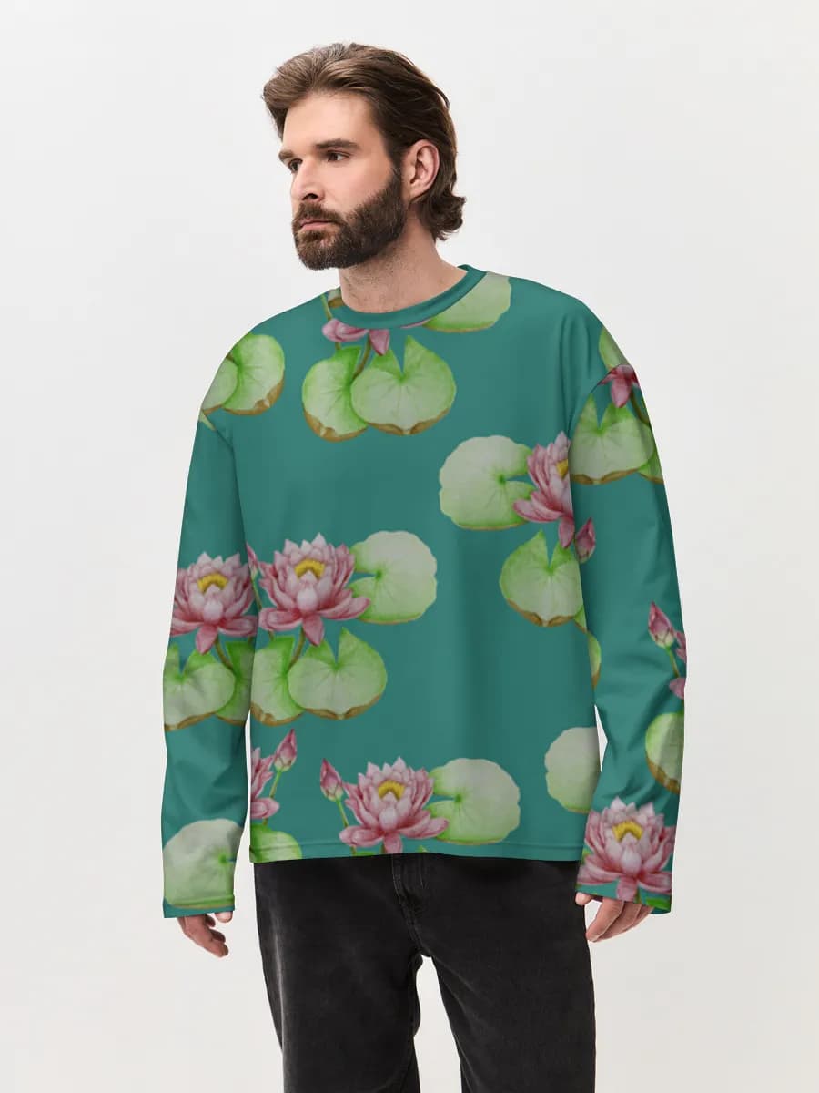 Men's oversized cotton long sleeve