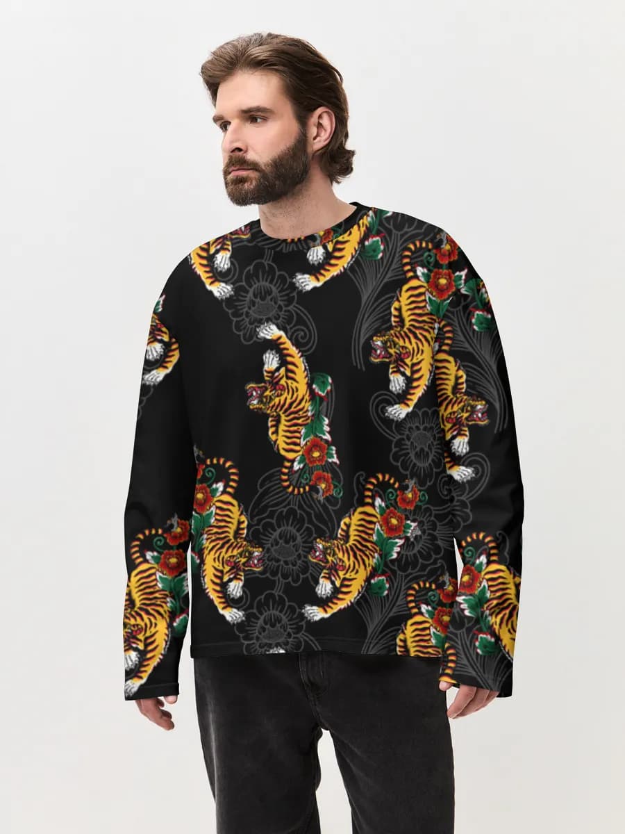 Men's oversized cotton long sleeve