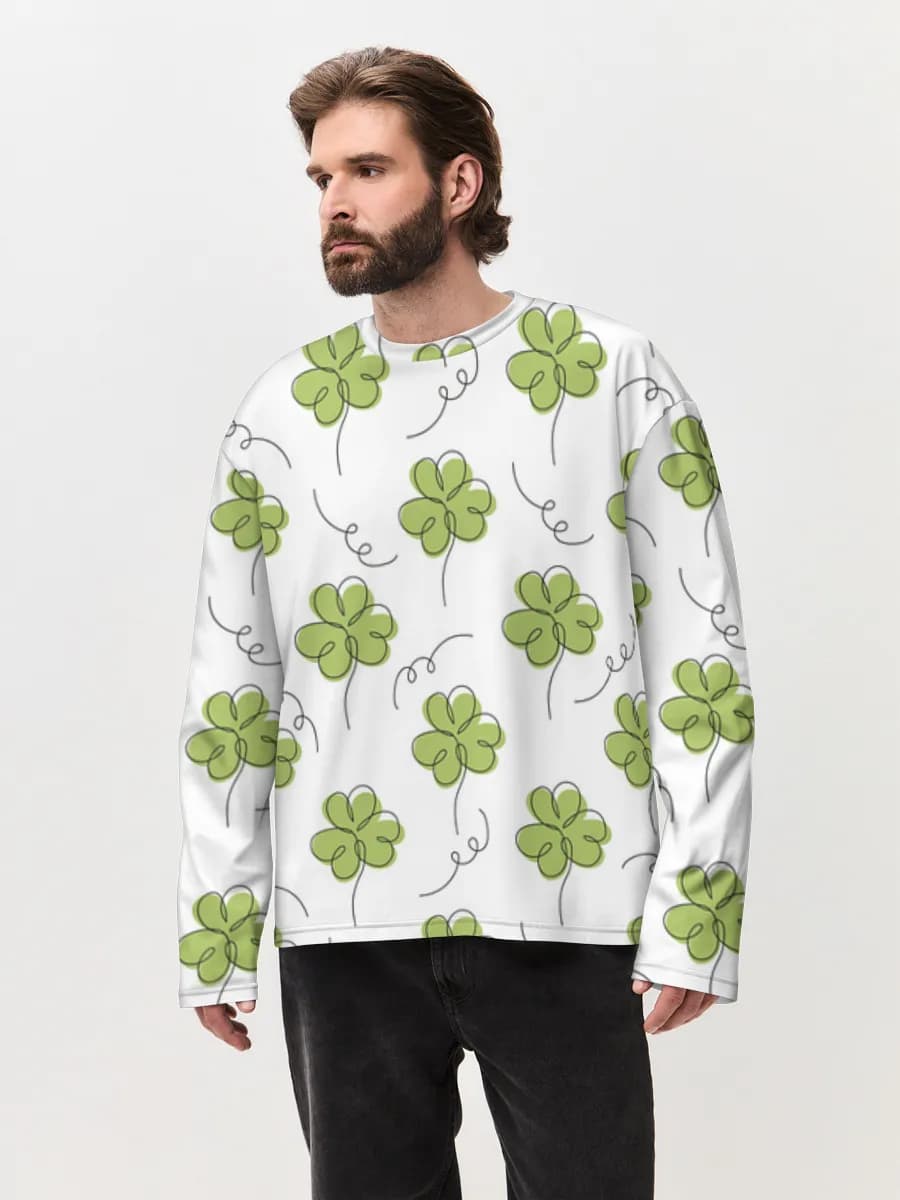 Men's oversized cotton long sleeve