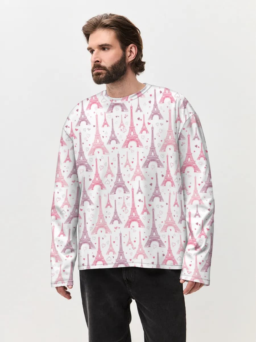 Men's oversized cotton long sleeve