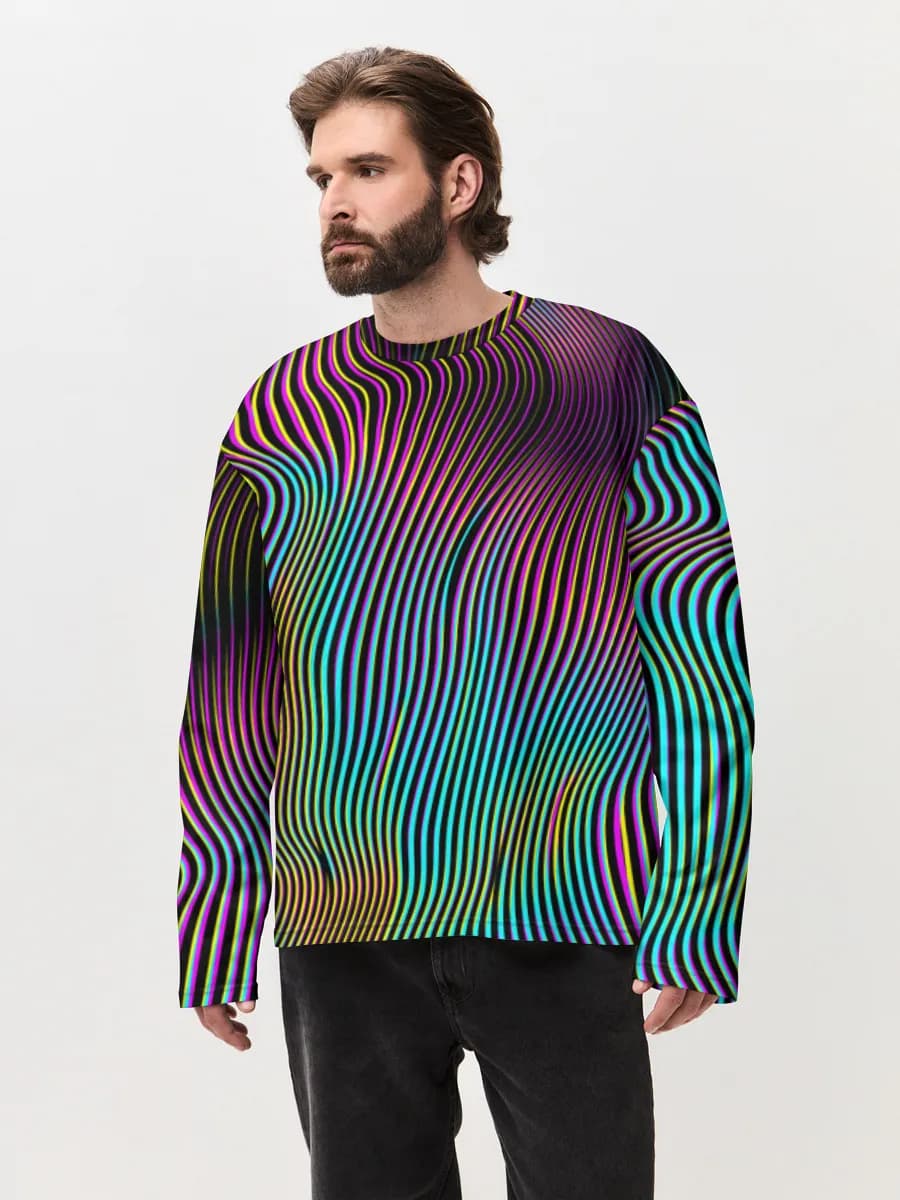 Men's oversized cotton long sleeve