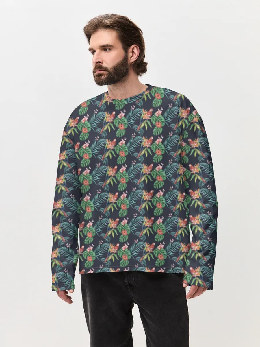 Men's oversized cotton long sleeve