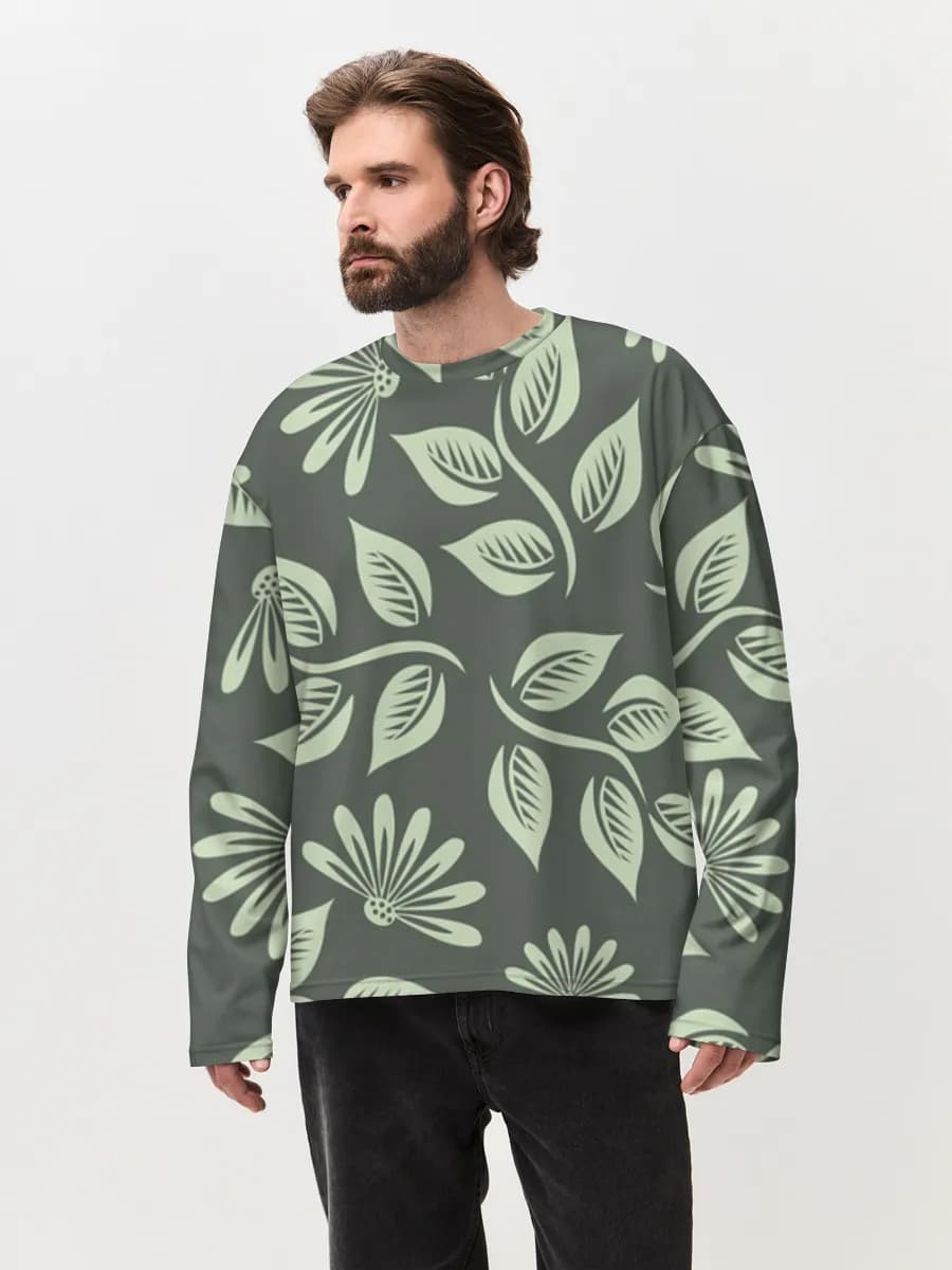 Men's oversized cotton long sleeve