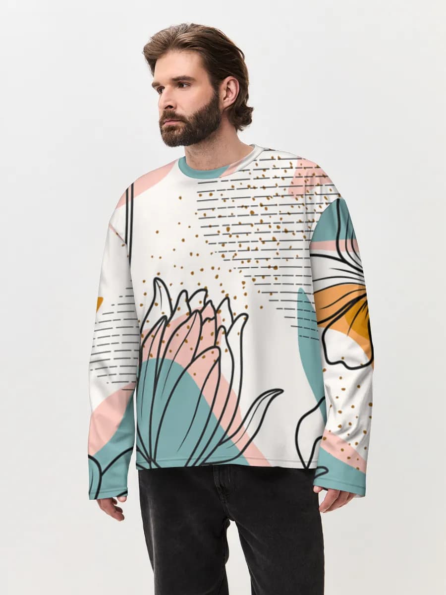 Men's oversized cotton long sleeve