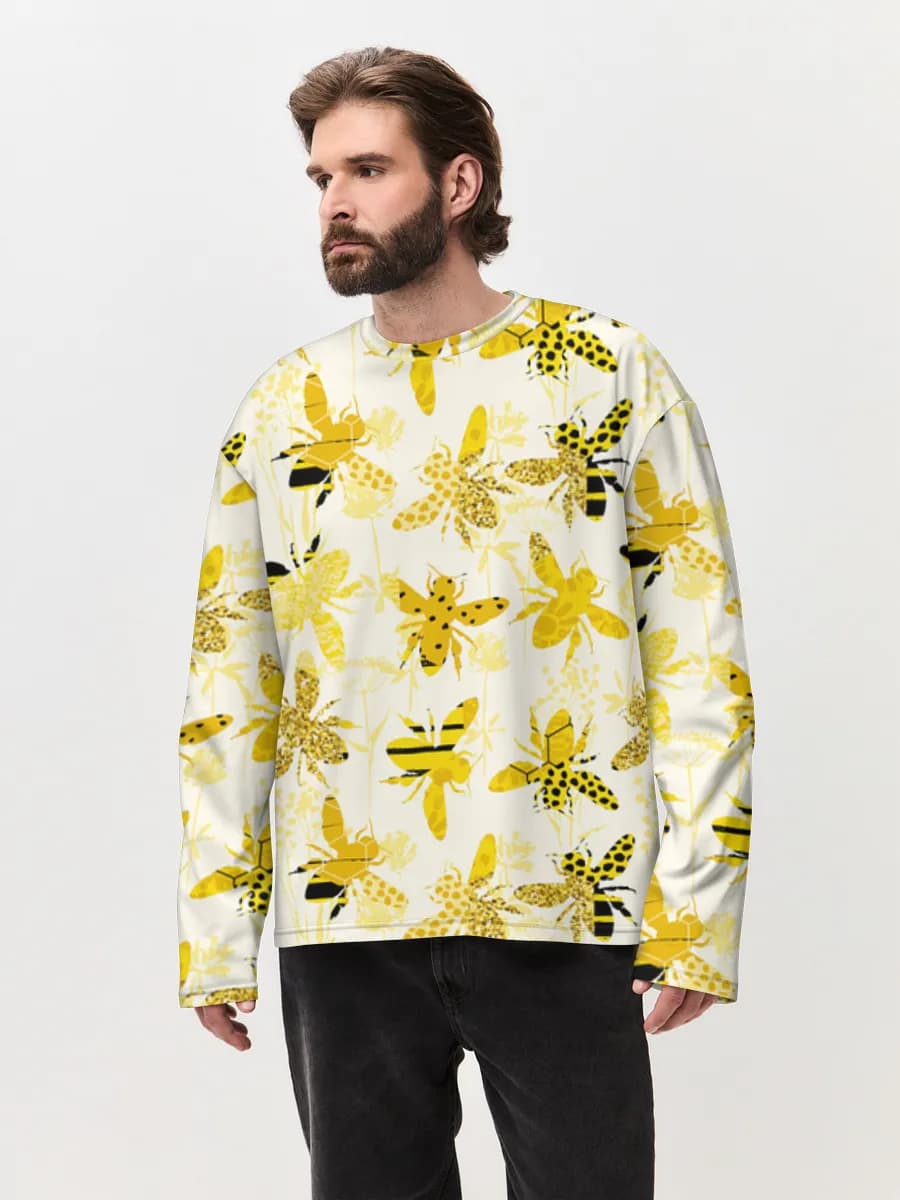 Men's oversized cotton long sleeve
