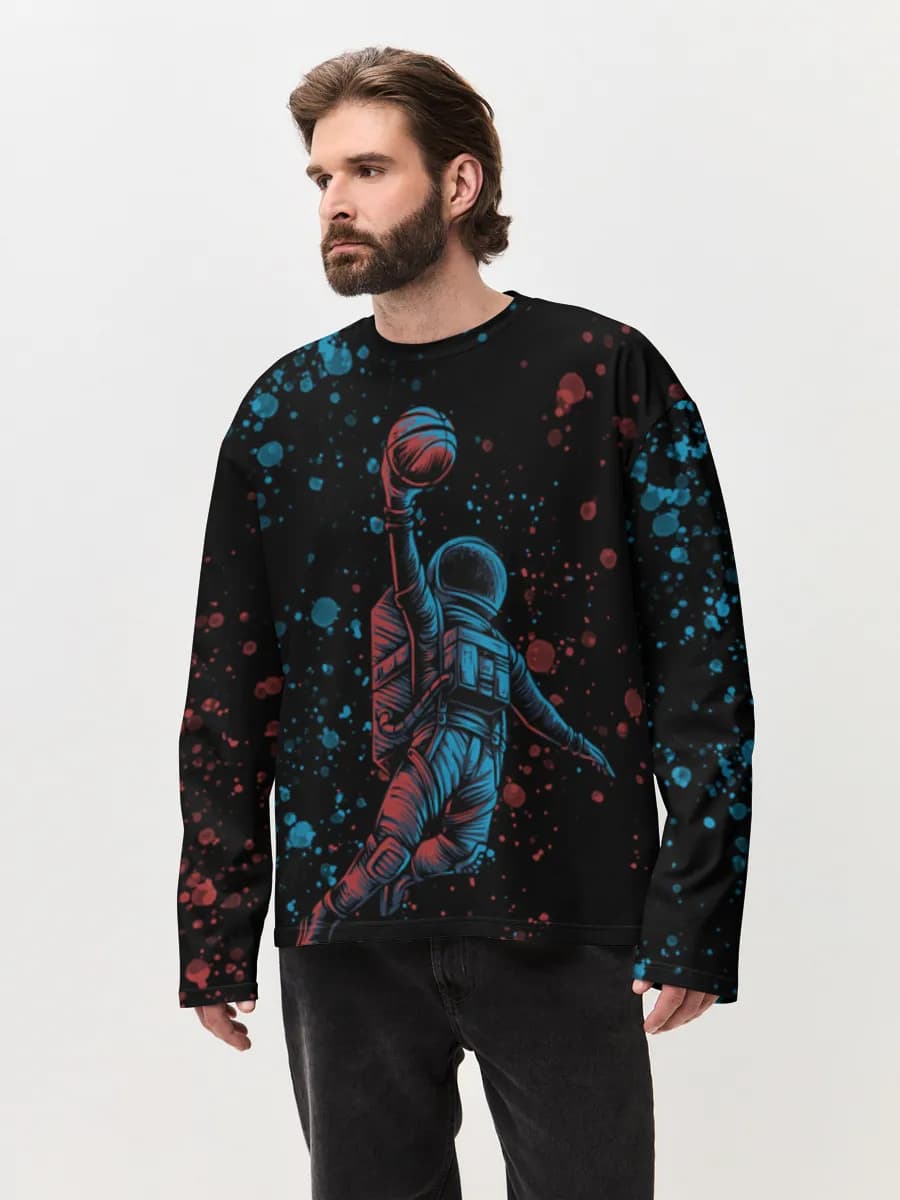 Men's oversized cotton long sleeve