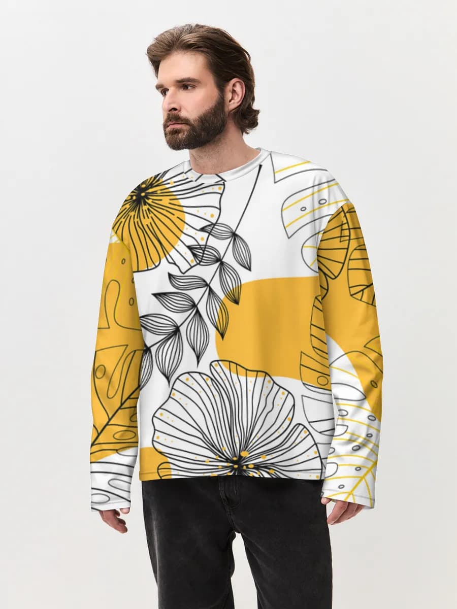 Abstract Monstera Line Art