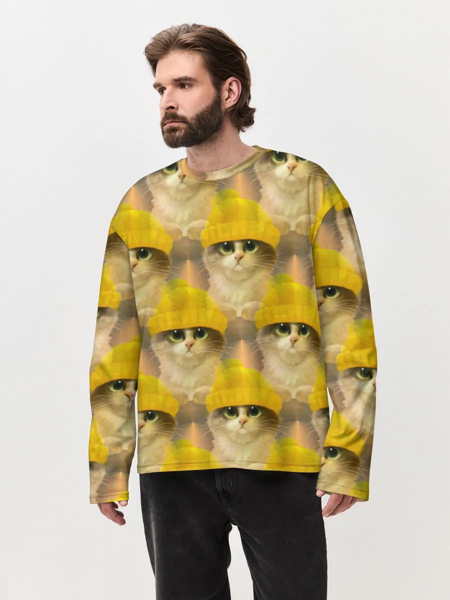 Men's oversized cotton long sleeve