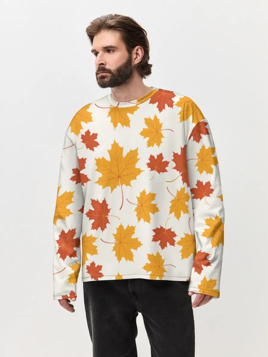 Men's oversized cotton long sleeve