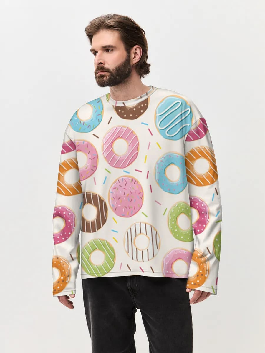 Men's oversized cotton long sleeve