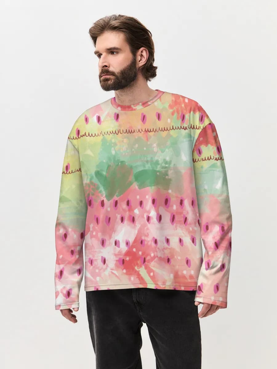 Men's oversized cotton long sleeve