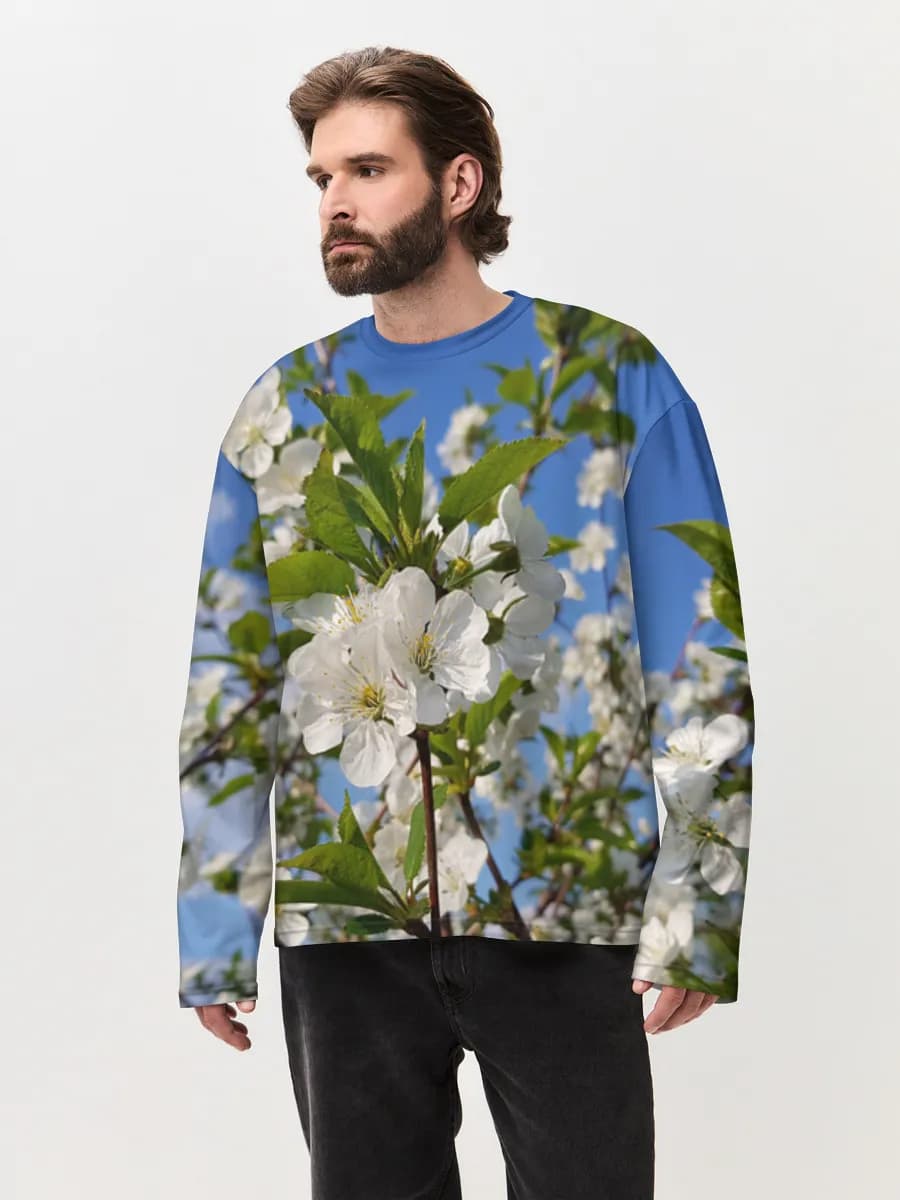 Men's oversized cotton long sleeve