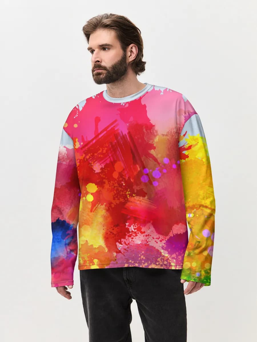 Men's oversized cotton long sleeve