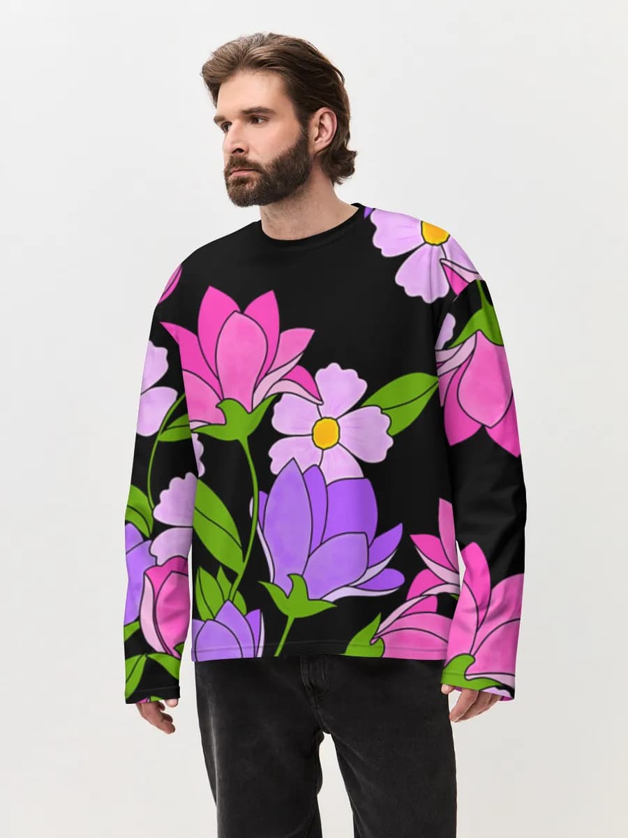 Men's oversized cotton long sleeve
