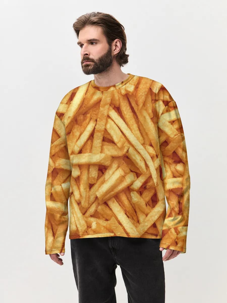 Men's oversized cotton long sleeve