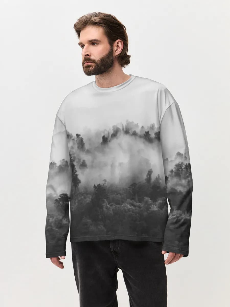Men's oversized cotton long sleeve