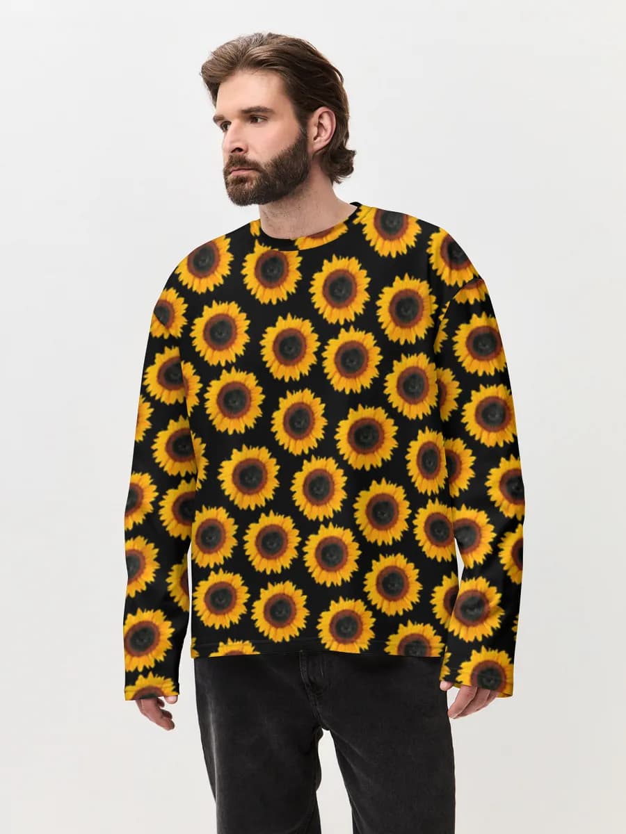 Men's oversized cotton long sleeve