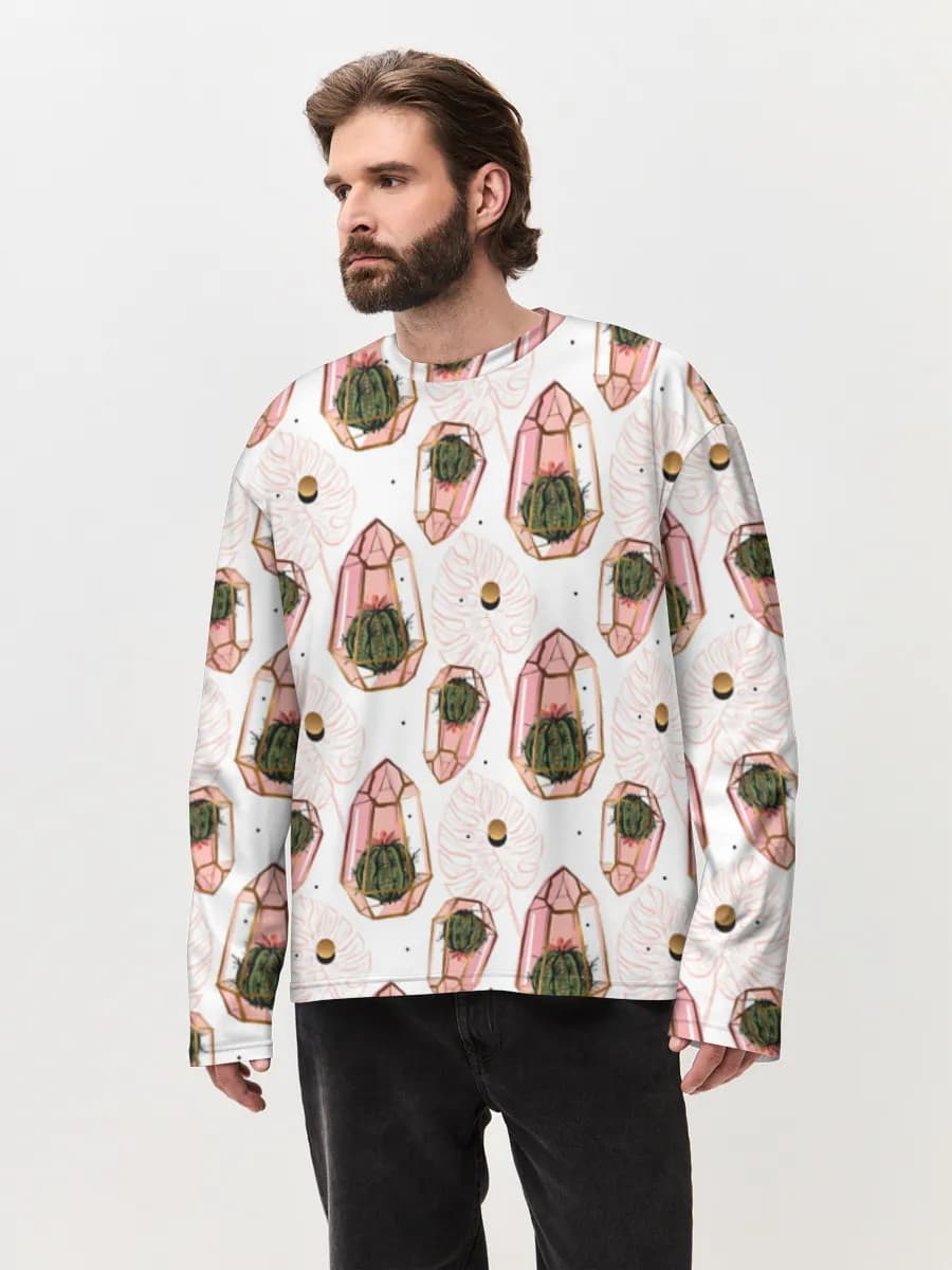 Men's oversized cotton long sleeve